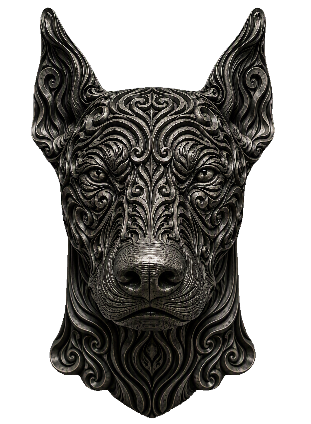 Doberman Cropped ear bust