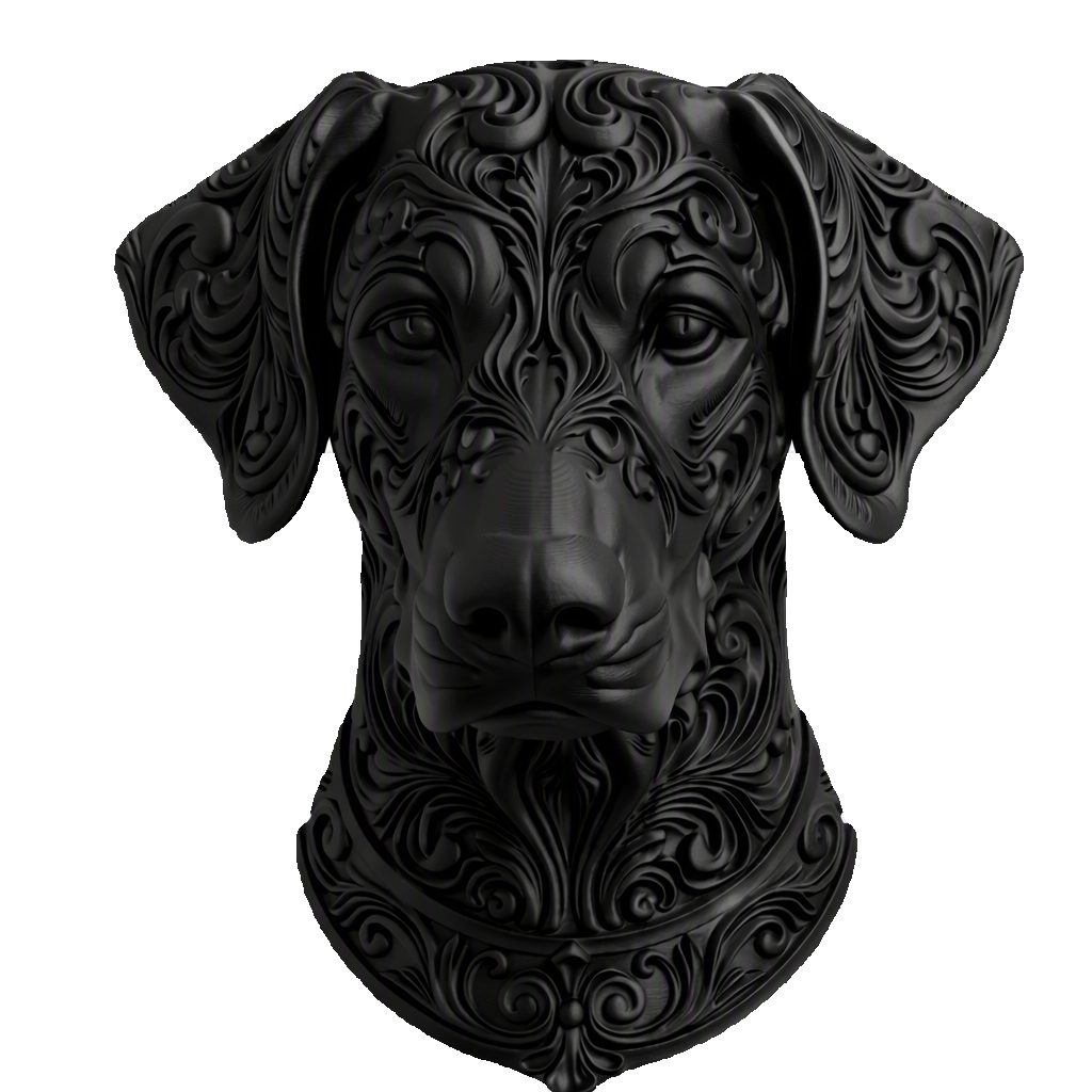 Doberman Full ear bust