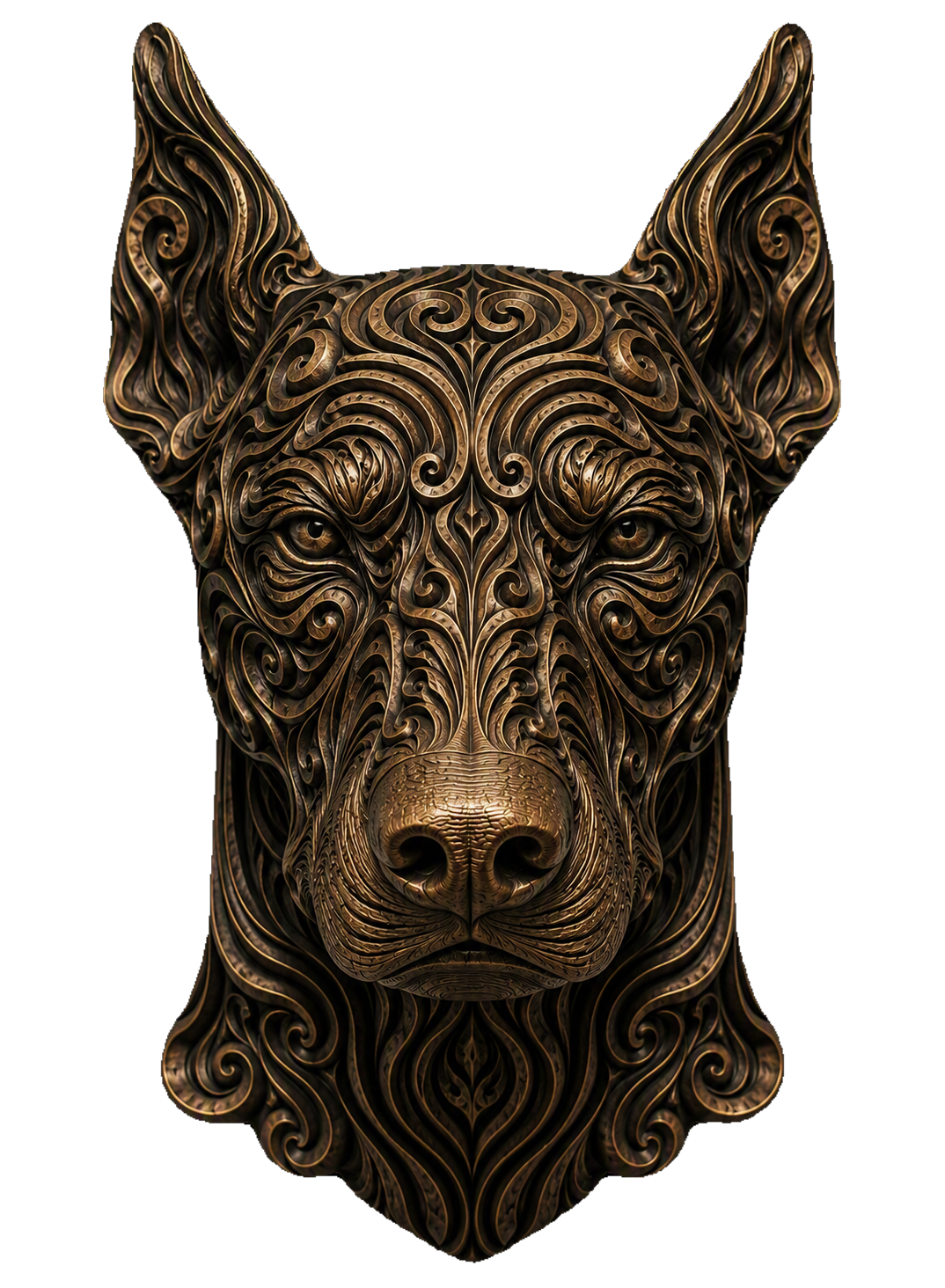 Doberman Cropped ear bust