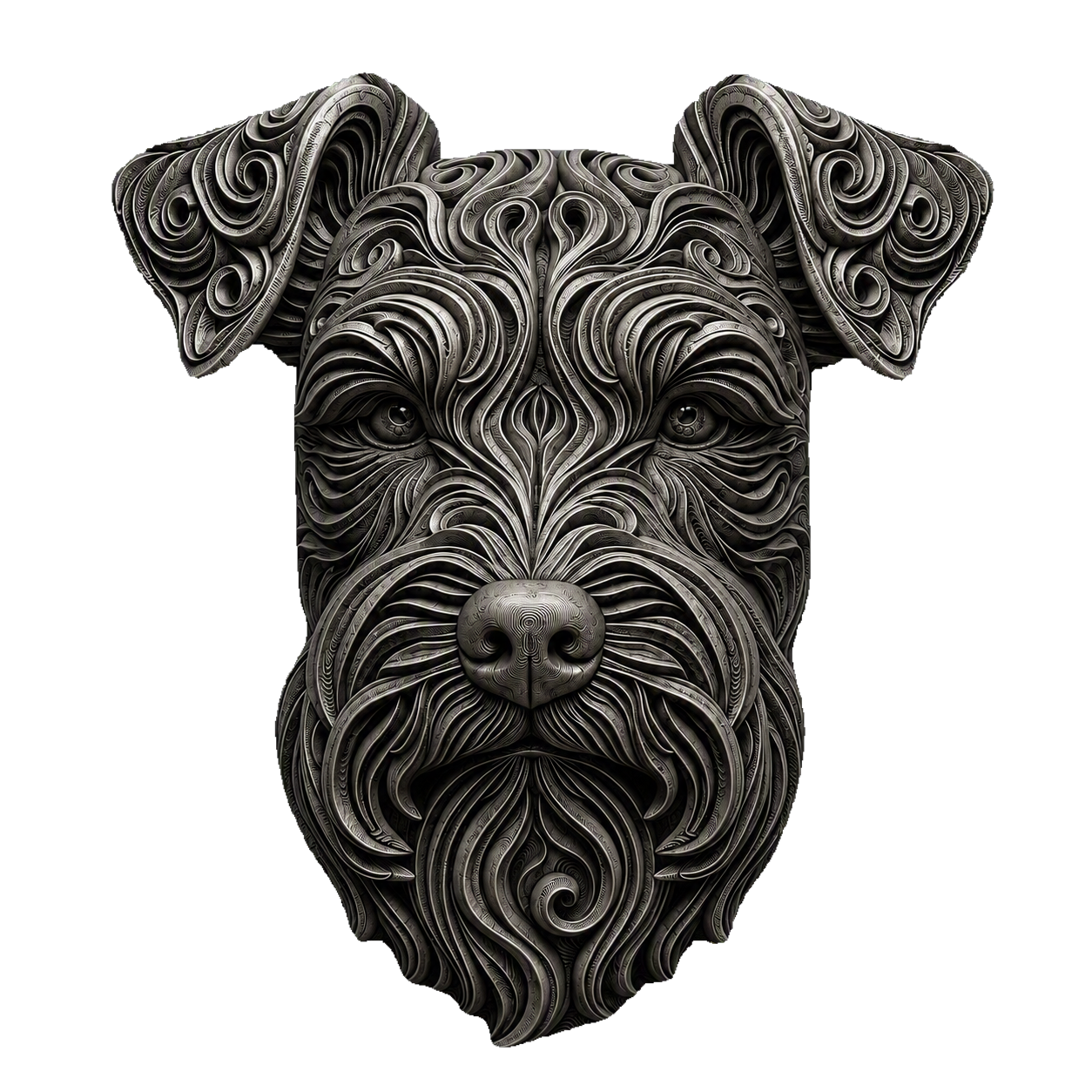 Miniature Schnauzer bust